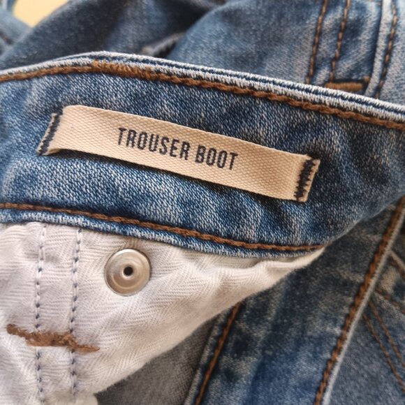 36x33 Wrangler Men's Bootcut Jeans Trouser Boot Distress Denim Cowboy Stretch - Picture 6 of 6